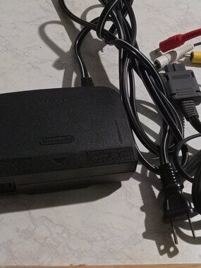 N64 BUNDLE OEM AV Cord + AC Adapter Power Cable Nintendo 64